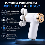 Portable Rechargeable Massage Fascial Gun LM-810T – Deep Tissue Muscle Massager with 4 Massage Heads