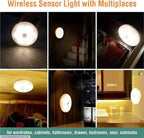 Rechargeable Motion Sensor LED Lamp White Circular