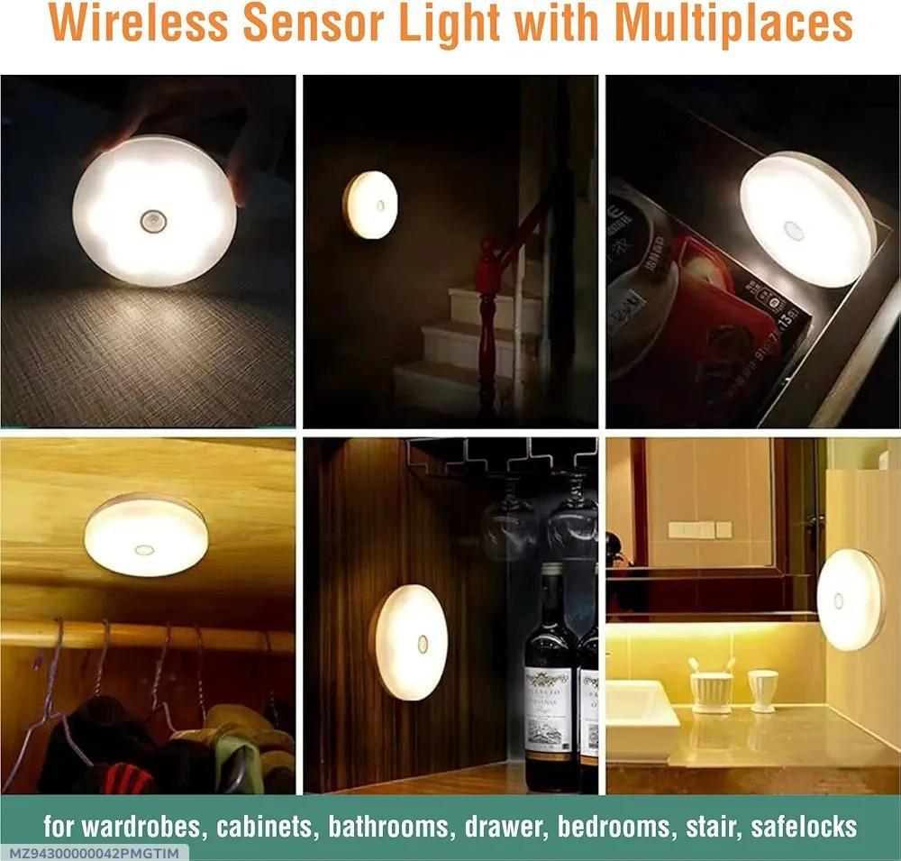 Rechargeable Motion Sensor LED Lamp White Circular